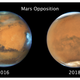 Two images of Mats, demonstrating how the recent dust storm has enshrouded the planet